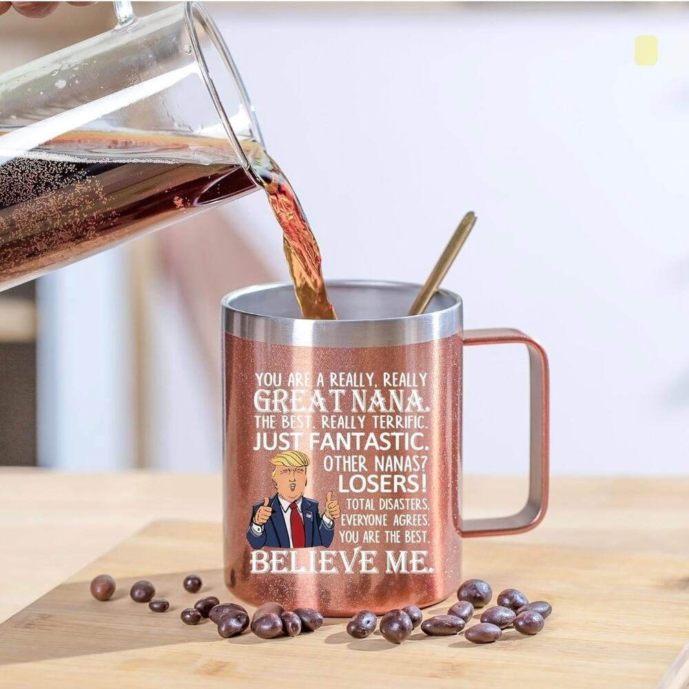 Gifts for Mom Trump Tumbler Funny Birthday Mother’s Day 12 OZ Rose Gold s16 - Picture 2 of 7